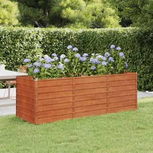 Comparateur de prix : vidaXL Lit surélevé de jardin rouillé 240x80x77 cm acier corten