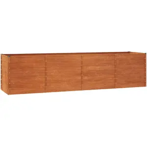 Comparateur de prix : vidaXL Lit surélevé de jardin rouillé 320x80x77 cm acier corten