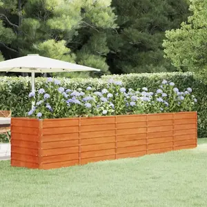 Comparateur de prix : vidaXL Lit surélevé de jardin rouillé 400x80x77 cm acier corten