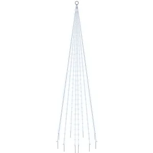 vidaXL Sapin de Noël sur mât de drapeau 310 LED Blanc froid 300 cm