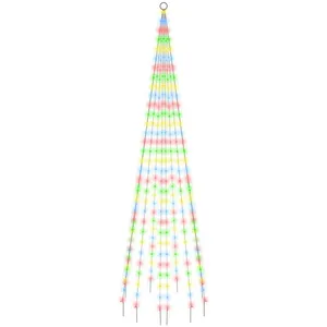vidaXL Sapin de Noël sur mât de drapeau 310 LED Colorées 300 cm