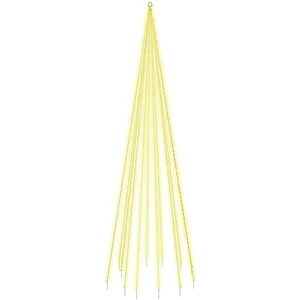 vidaXL vidaXL Sapin de Noël sur mât de drapeau 732 LED Blanc chaud 500 cm