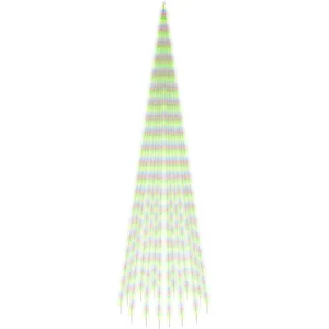 vidaXL Sapin de Noël sur mât de drapeau 1134 LED Colorées 800 cm