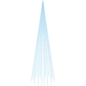 vidaXL Sapin de Noël sur mât de drapeau 1134 LED Bleues 800 cm