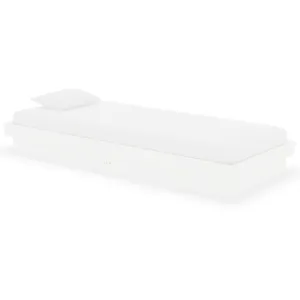 vidaXL Cadre de lit Blanc Bois massif 75x190 cm Petit simple pas cher