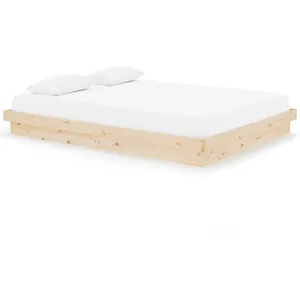 vidaXL Cadre de lit Bois massif 150x200 cm Grand 819912 pas cher