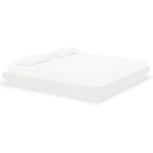 vidaXL Cadre de lit blanc bois massif 200x200 cm pas cher