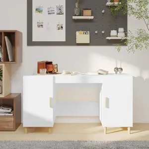 Comparateur de prix : vidaXL Bureau Blanc 140x50x75 cm Bois d'ingénierie