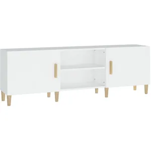Comparateur de prix : vidaXL Meuble TV Blanc 150x30x50 cm Bois d'ingénierie