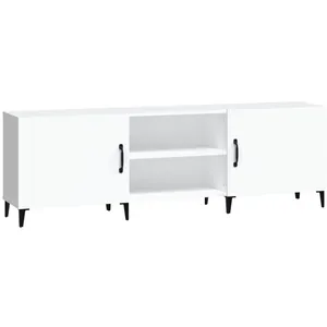 vidaXL Meuble TV blanc 150x30x50 cm bois d'ingénierie pas cher