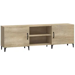 vidaXL Meuble TV chêne sonoma 150x30x50 cm bois d'ingénierie pas cher