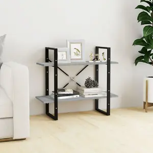 Comparateur de prix : vidaXL Bibliothèque 2 niveaux Sonoma gris 80x30x70cm Bois d'ingénierie