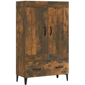 vidaXL Buffet haut Chêne fumé 70x31x115 cm Bois d'ingénierie pas cher