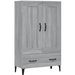 vidaXL Buffet Sonoma gris 70x31x115 cm Bois d'ingénierie pas cher