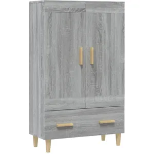 vidaXL Buffet Sonoma gris 70x31x115 cm Bois d'ingénierie pas cher
