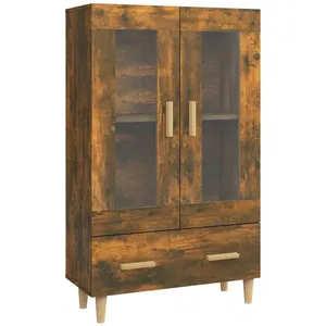 vidaXL Buffet Chêne fumé 70x31x115 cm Bois d'ingénierie pas cher