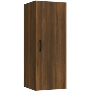 vidaXL Armoire murale Chêne marron 34,5x34x90 cm Bois d'ingénierie pas cher