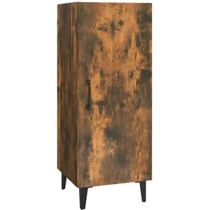 vidaXL Buffet Chêne fumé 34,5x34x90 cm Bois d'ingénierie pas cher