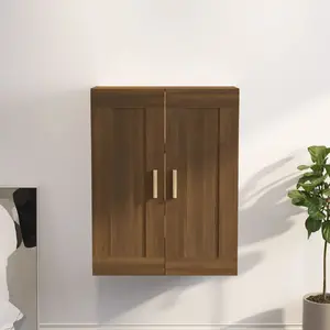 vidaXL Armoire murale Chêne marron 69,5x32,5x90 cm Bois d'ingénierie pas cher