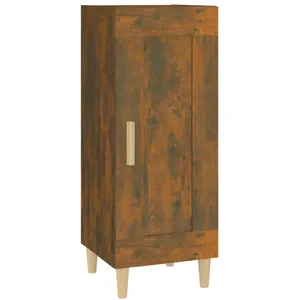 vidaXL Buffet Chêne fumé 34,5x34x90 cm Bois d'ingénierie pas cher