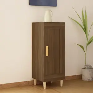 vidaXL Buffet Chêne marron 34,5x34x90 cm Bois d'ingénierie pas cher