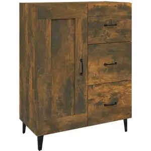 vidaXL Buffet Chêne fumé 69,5x34x90 cm Bois d'ingénierie pas cher