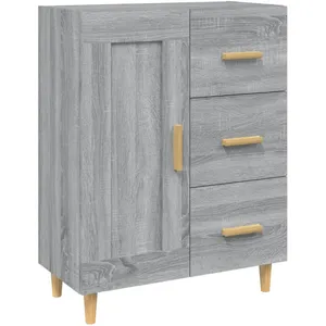 vidaXL Buffet Sonoma gris 69,5x34x90 cm Bois d'ingénierie