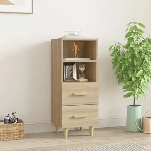 vidaXL Buffet Chêne sonoma 34,5x34x90 cm Bois d'ingénierie pas cher