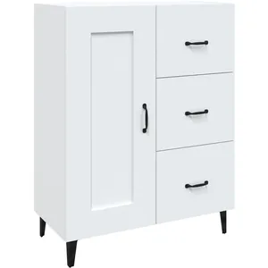 vidaXL Buffet Blanc 69,5x34x90 cm Bois d'ingénierie pas cher