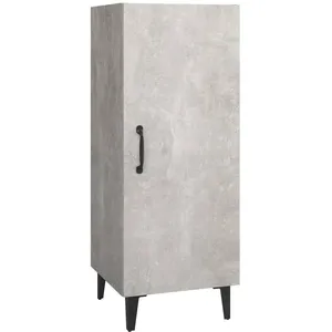 vidaXL Buffet Gris béton 34,5x34x90 cm Bois d'ingénierie