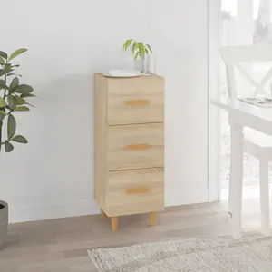 vidaXL Buffet Chêne sonoma 34,5x34x90 cm Bois d'ingénierie pas cher