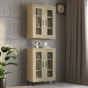 vidaXL Armoire murale suspendue Chêne sonoma 69,5x34x90 cm pas cher