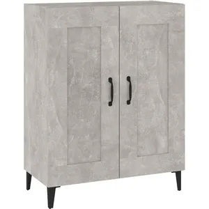 vidaXL Buffet Gris béton 69,5x34x90 cm Bois d'ingénierie
