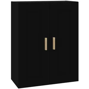 vidaXL Armoire murale Noir 69,5x32,5x90 cm Bois d'ingénierie pas cher