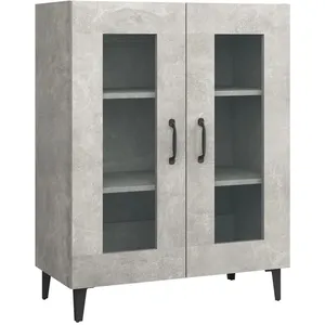 vidaXL Buffet gris béton 69,5x34x90 cm bois d'ingénierie