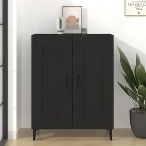 vidaXL Buffet Noir 69,5x34x90 cm Bois d'ingénierie pas cher