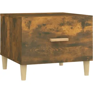 vidaXL Table basse Chêne fumé 50x50x40 cm Bois d'ingénierie pas cher