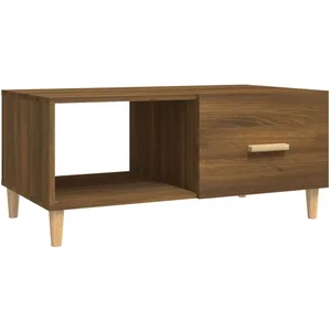 vidaXL Table basse Chêne marron 89,5x50x40 cm Bois d'ingénierie pas cher