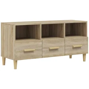 vidaXL Meuble TV Chêne sonoma 102x36x50 cm Bois d'ingénierie pas cher