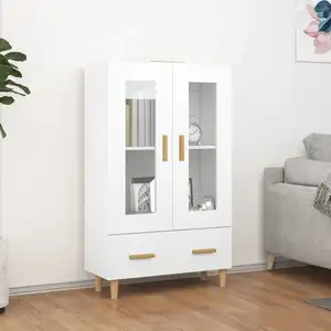 vidaXL Buffet Blanc 70x31x115 cm Bois d'ingénierie pas cher