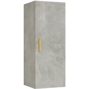 vidaXL Armoire murale Gris béton 34,5x34x90 cm Bois d'ingénierie