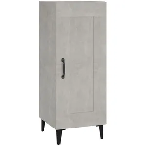 vidaXL Buffet Gris béton 34,5x34x90 cm Bois d'ingénierie