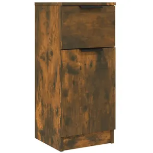 vidaXL Buffet Chêne fumé 30x30x70 cm Bois d'ingénierie pas cher