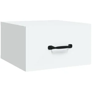 vidaXL Table de chevet murale Blanc 35x35x20 cm pas cher