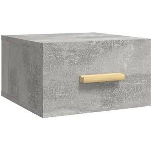 Comparateur de prix : vidaXL Table de chevet murale gris béton 35x35x20 cm