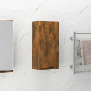 Comparateur de prix : vidaXL Armoire de salle de bain murale Chêne fumé 32x20x67 cm