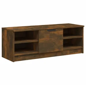 vidaXL Meuble TV Chêne fumé 102x35,5x36,5 cm Bois d'ingénierie pas cher