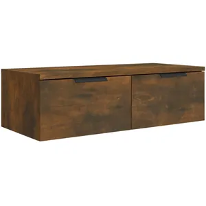 Comparateur de prix : vidaXL Armoire murale Chêne fumé 68x30x20 cm Bois d'ingénierie
