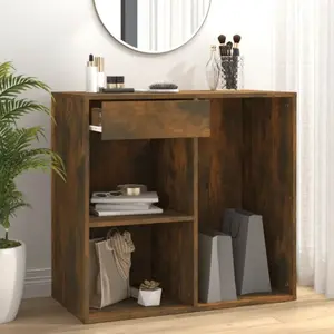 Comparateur de prix : vidaXL Armoire cosmétique Chêne fumé 80x40x75 cm Bois d'ingénierie
