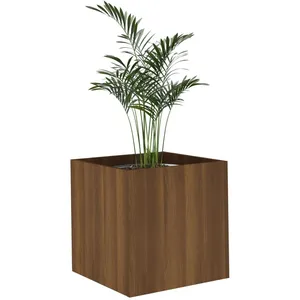 vidaXL Jardinière Chêne marron 40x40x40 cm Bois d'ingénierie pas cher